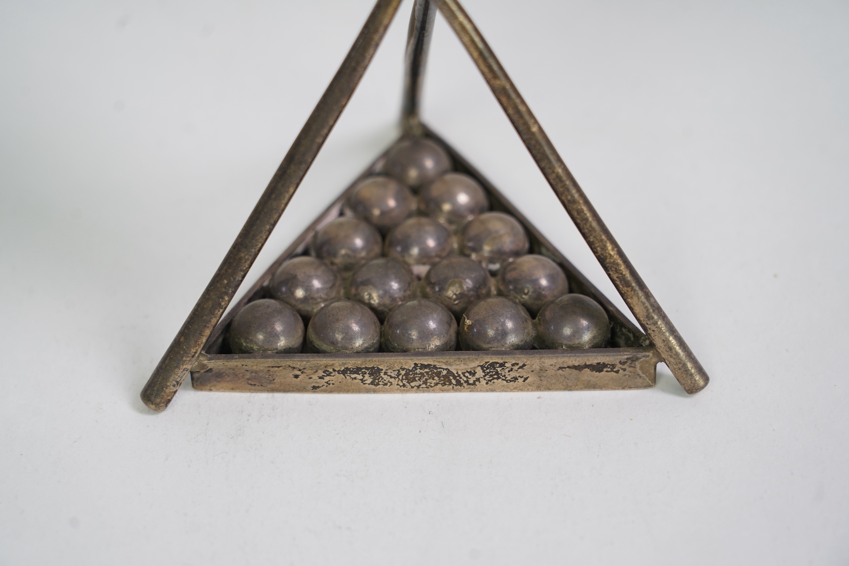 A late Victorian silver snooker related presentation trophy cup, by Charles Boyton II